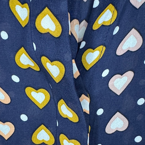 J. Crew Navy Sleeveless Top with Heart Pattern - Picture 6 of 10